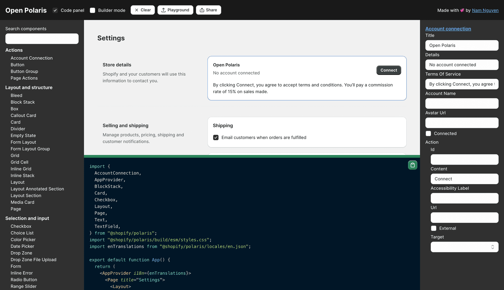 DnD From Scratch UI screenshot